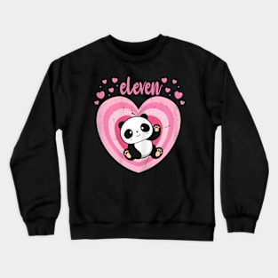 11 Panda 11Th B-Day Crewneck Sweatshirt